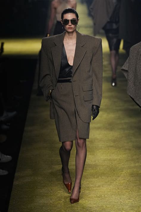 big shoulder jacket ysl|Big Shoulders Ruled Saint Laurent's Fall 2023 Runway .